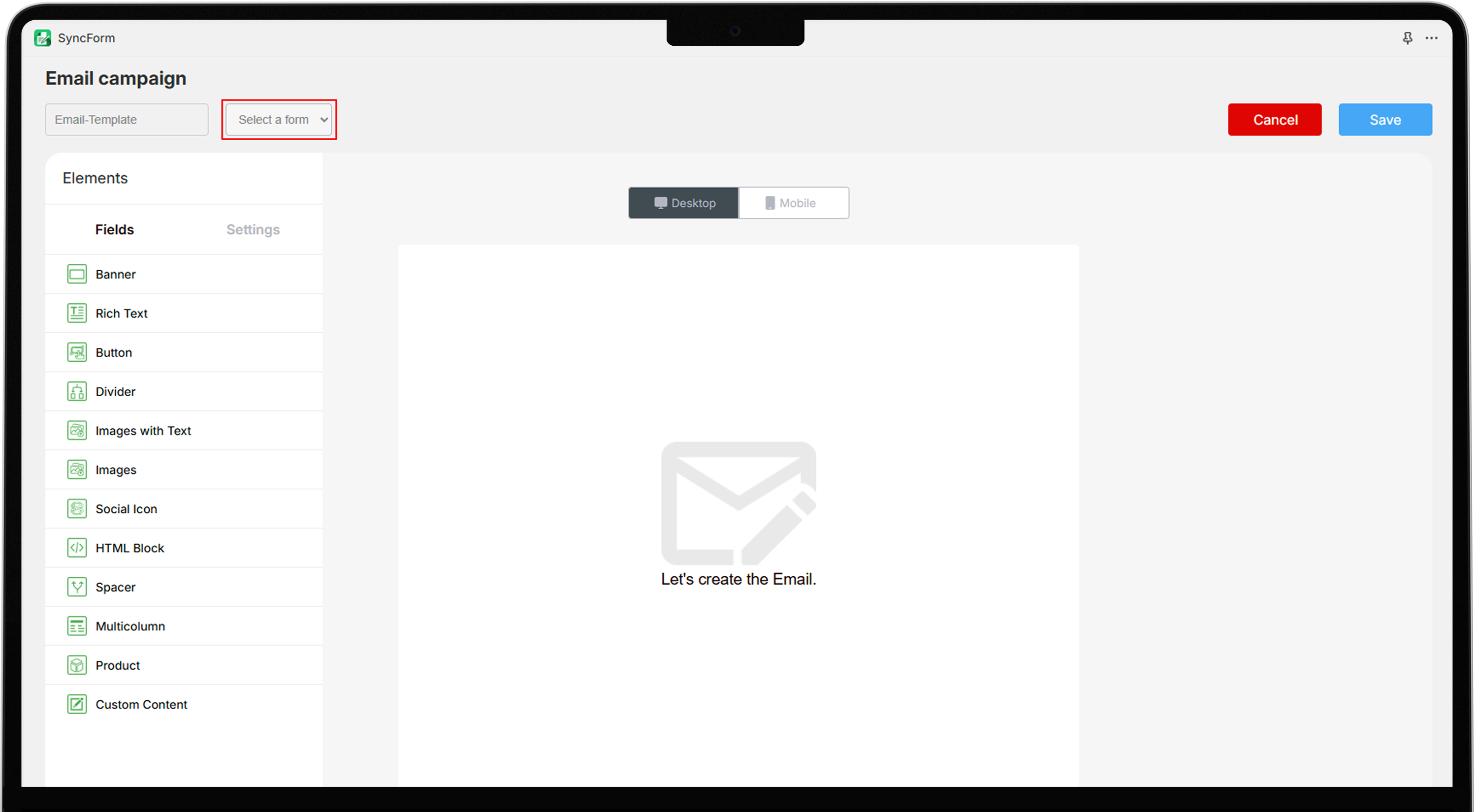 Integrate Email Template